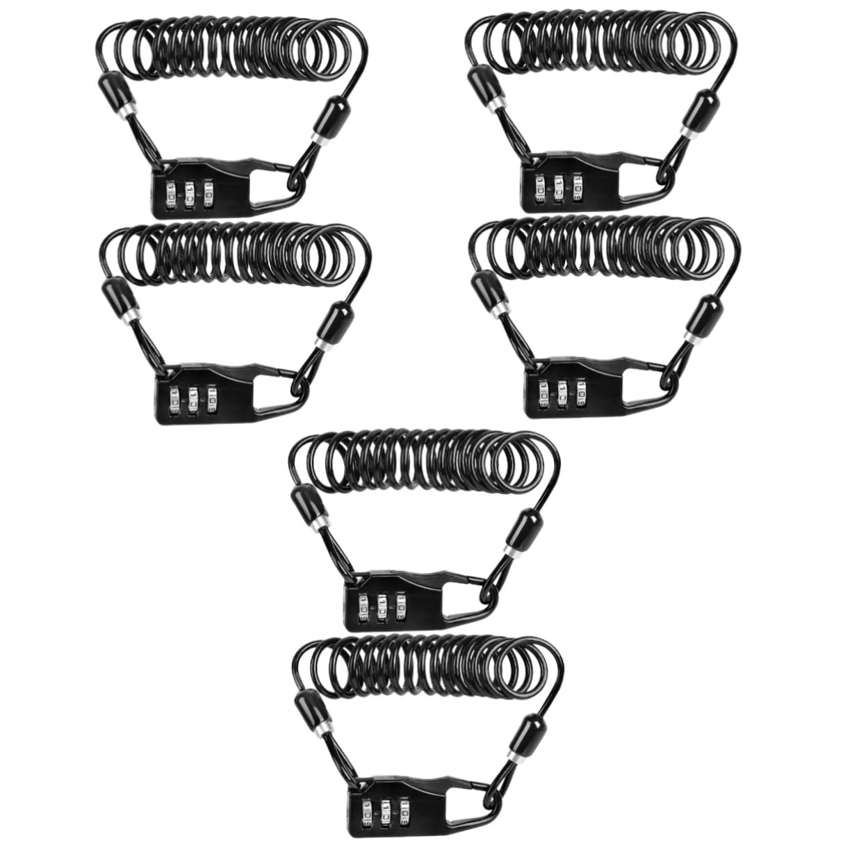 Cadenas à code chiffres câble pour vélo et scooter compact portable sécurité antivol 6 pièces