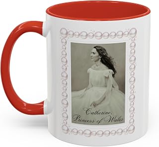 Princess Kate Mug, HRH Catherine of Wales Mug, Royal Family Portrait, Royal Memorabilia Kate Middleton British Royalty Mug