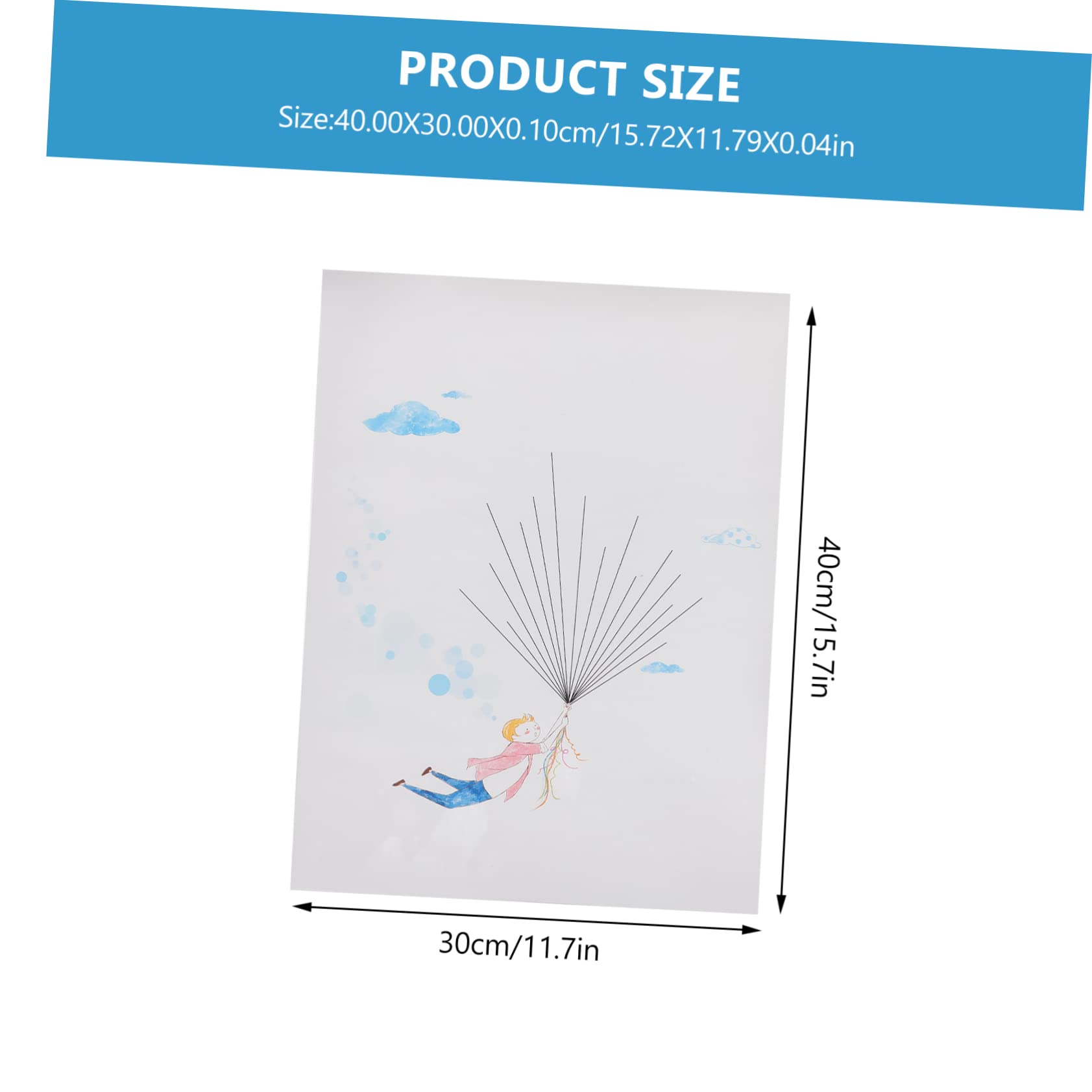 IMIKEYA 4 Stück Fingerabdruck Gästebuch DIY Fingerprint Balloon Hochzeitsdekor Kreatives Signierbild für Hochzeiten Geburtstage und Besondere Anlässe zur Erinnerung