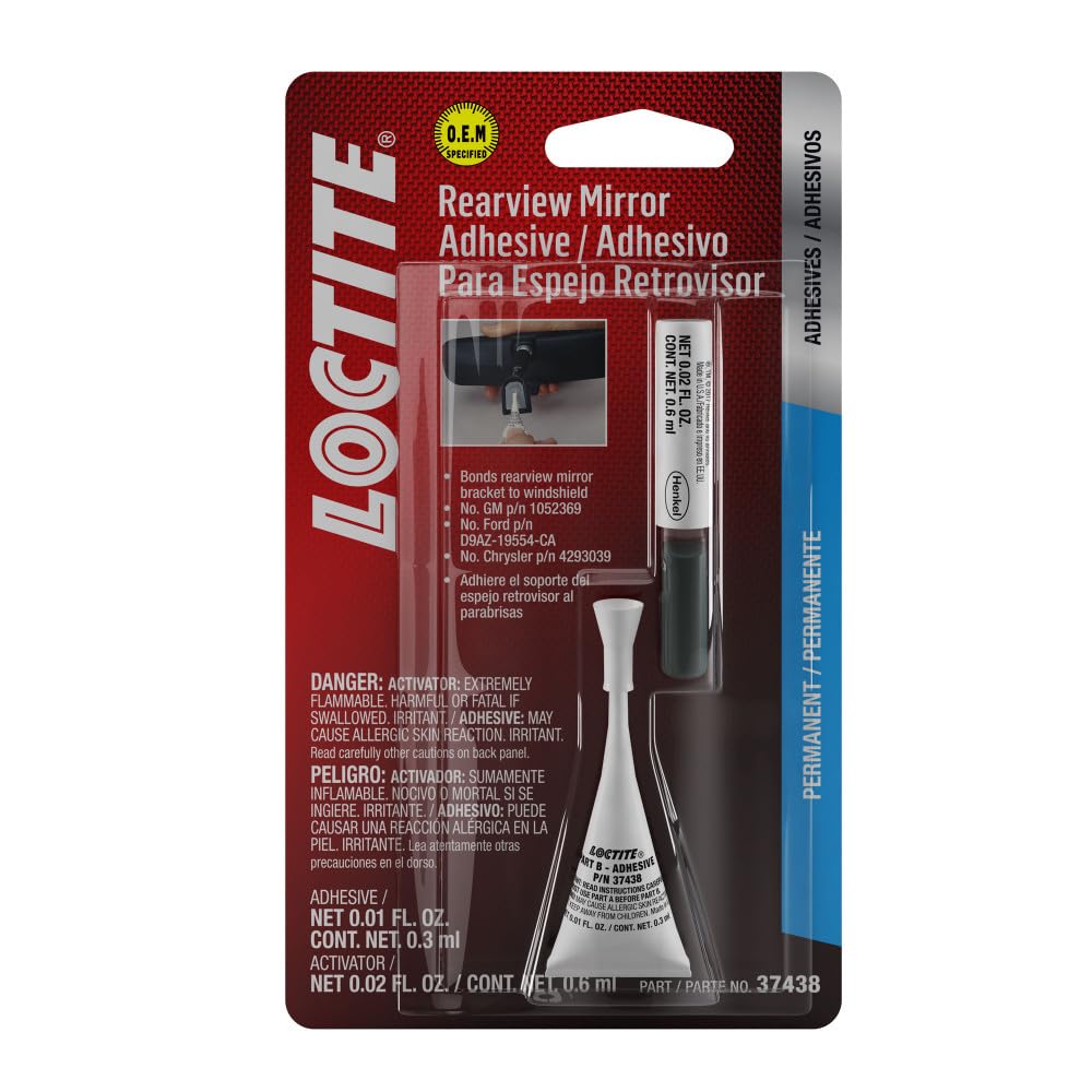 (2) Loctite 37438 Rearview Mirror Adhesive Kit 0.3 cc Amazon.in