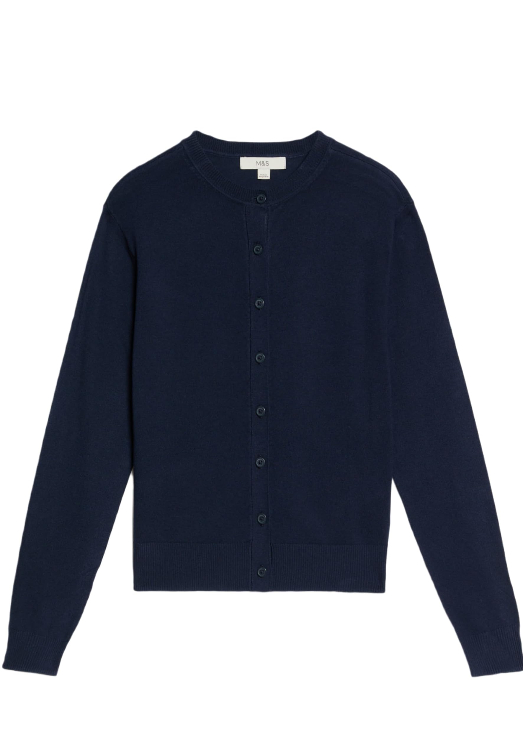 Marks & Spencer Cárdigan de Cuello Redondo con Botones Delanteros para Mujer, Ajuste Normal