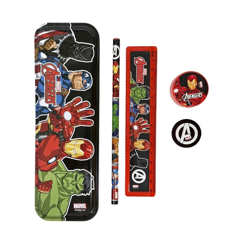 Image of Avengers 5 pcs Stationery SetSchool Supplies Kit Multicolor Return Gift for Kids Age 3 Years +