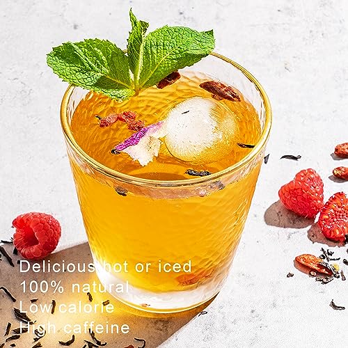 Taimei Teatime Raspberry Hibiscus Black Tea Loose Leaf,High Caffeine Raspberry Leaf Tea Blends From Germany With Raspberry,Hibiscus,Wolfberry & Black Tea Leaves,4.23 Oz Tin thumb #3