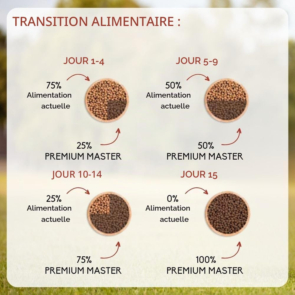 NUTRIVET - Premium Master Active - Croquettes pour Chien Adulte Actif - Poulet & Riz - 15kg