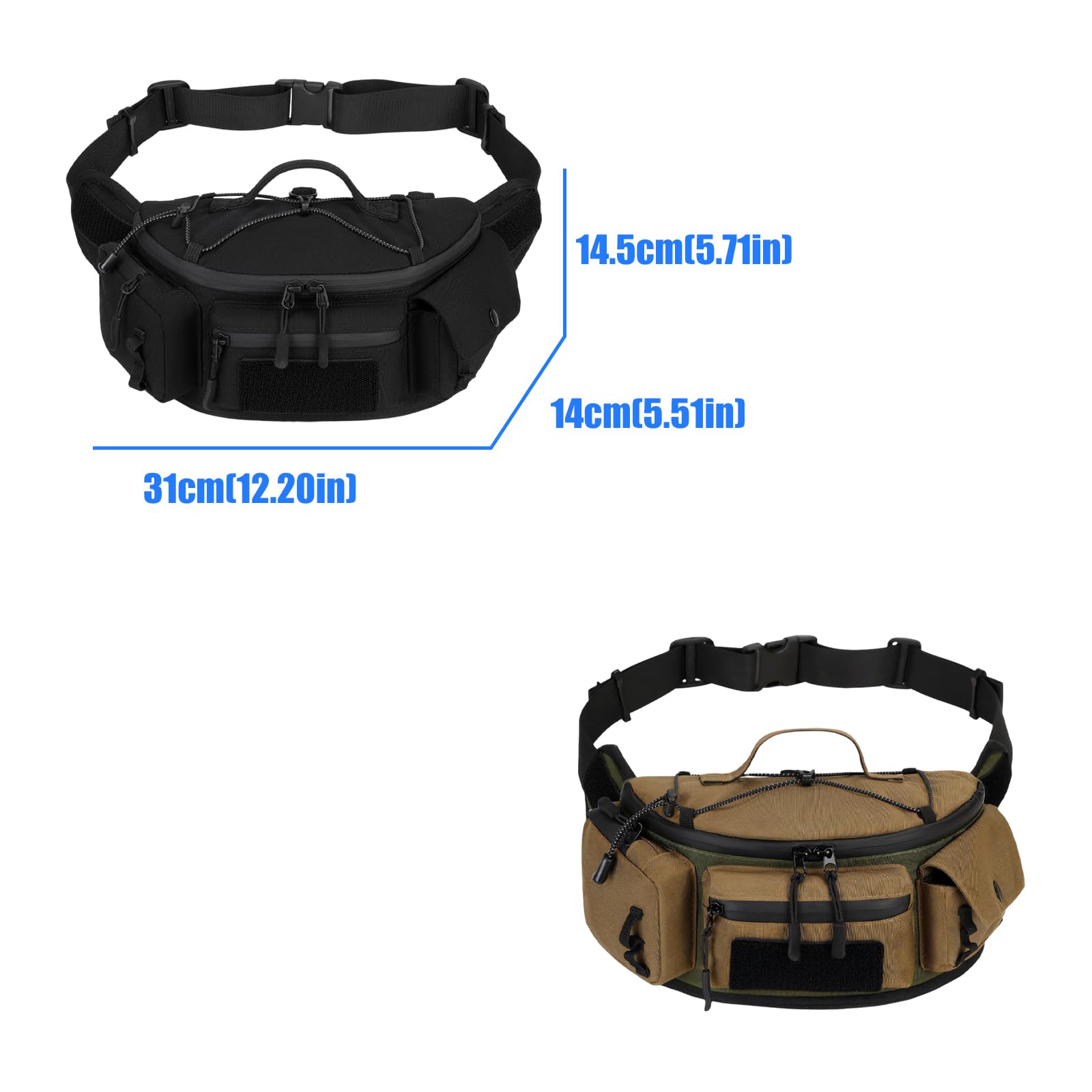 Grand de Ceinture Utilitaire, Conception de bandoulière Interchangeable, Excellent pour Le Jogging, la Salle de Sport, Les activités extérieures, de Ceinture de Cyclisme Polyvalent