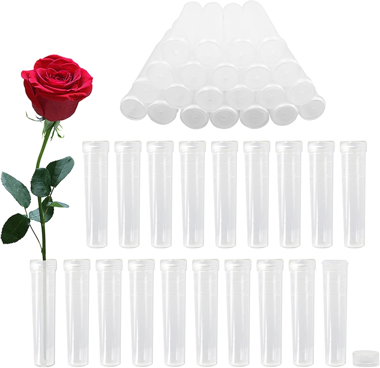 Modixun 50pcs Floral Water Tubes, 2.8in Flower Water Tubes