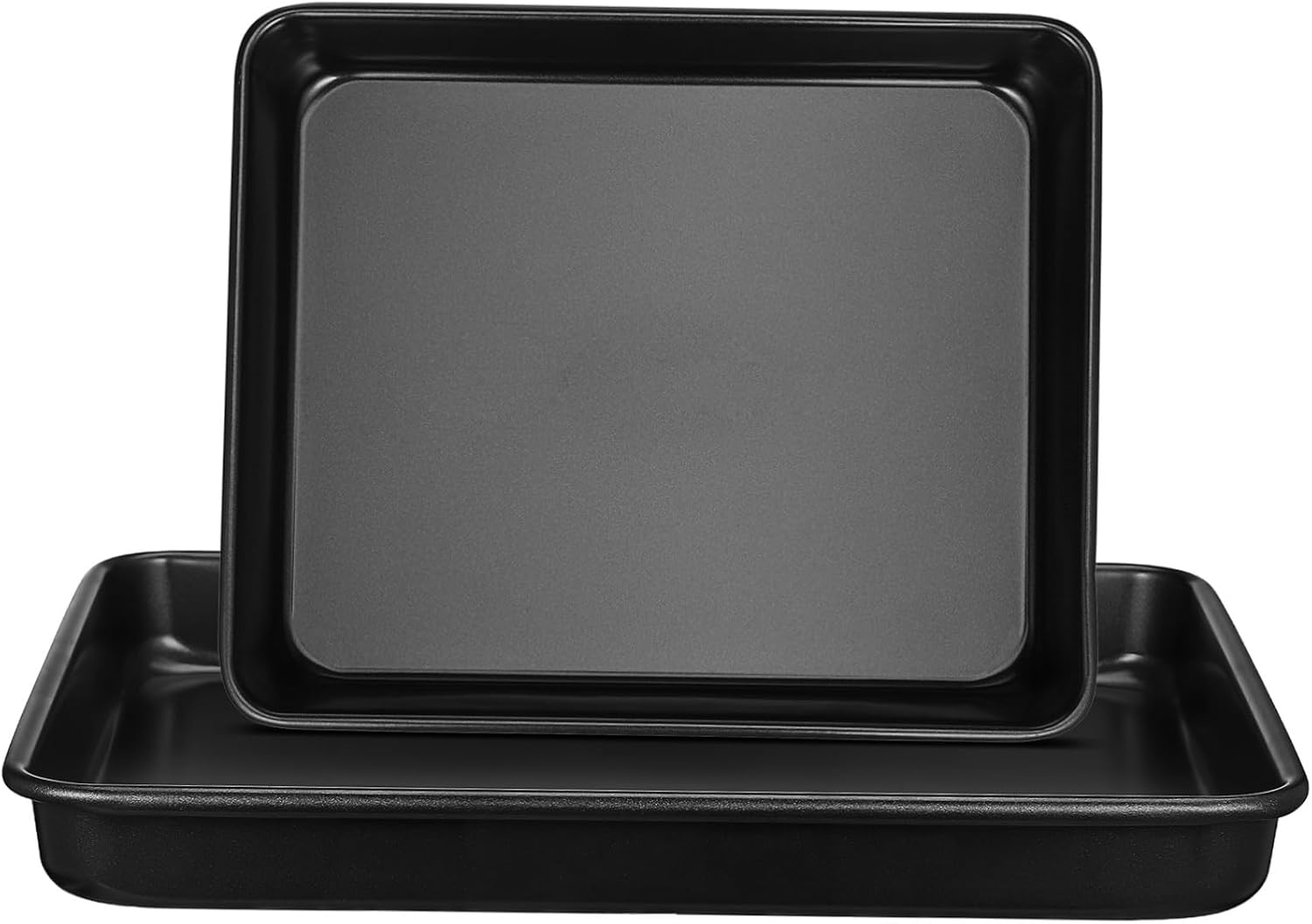 MAGICLULU 2-pc Set Oven Trays Stainless Steel Baking Sheets Toaster Oven Tray Non-stick Easy Clean