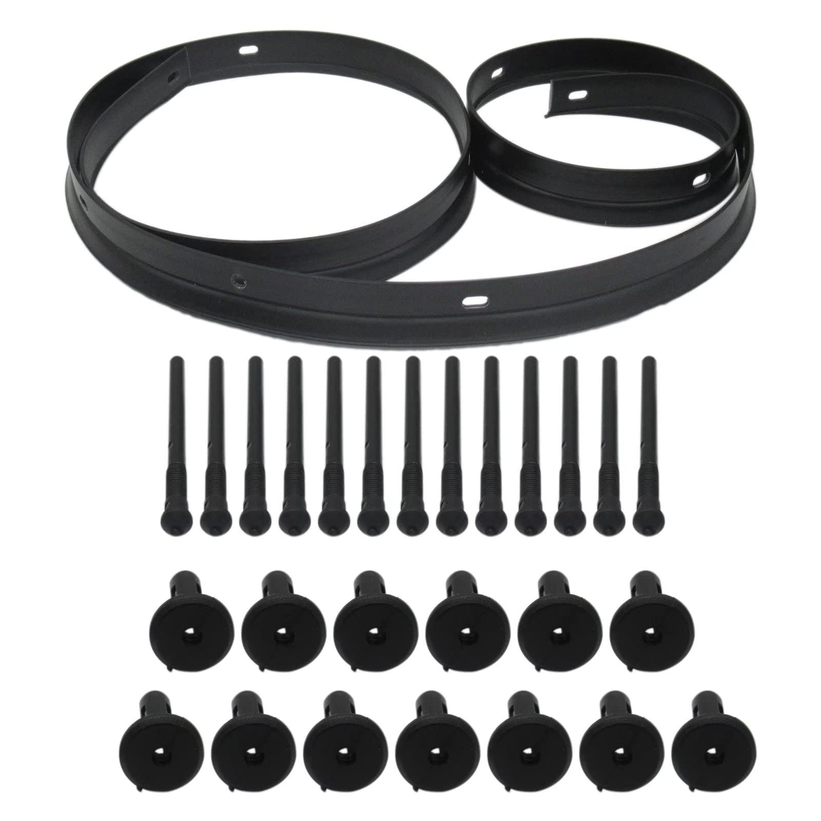 Updated Front Hood Seal Strip Weatherstrip Fit For Dodge Challenger 2008-2017, Black Front Bumper Waterproof Hood Seal Replace for 68051392AB