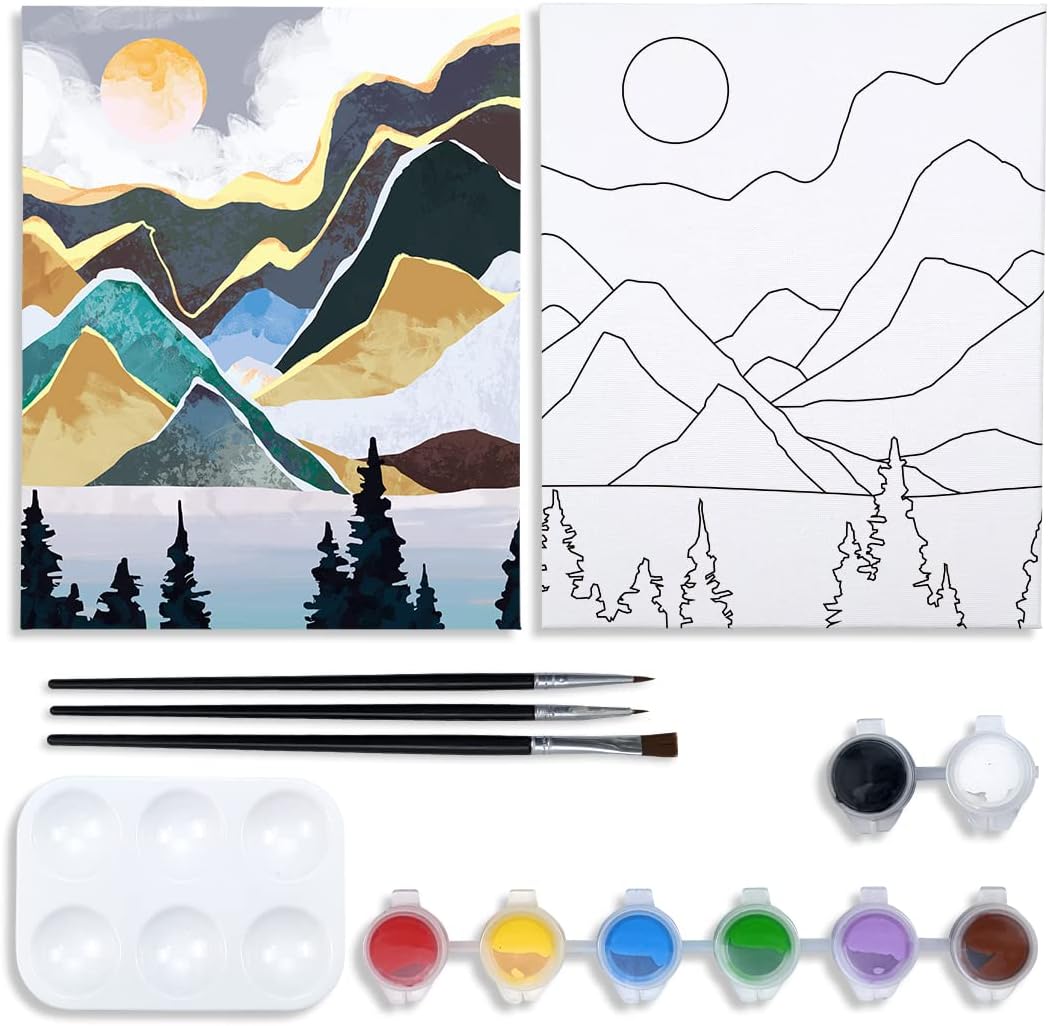 VOCHIC Canvas Painting Kit Pre Drawn Canvas for Painting
