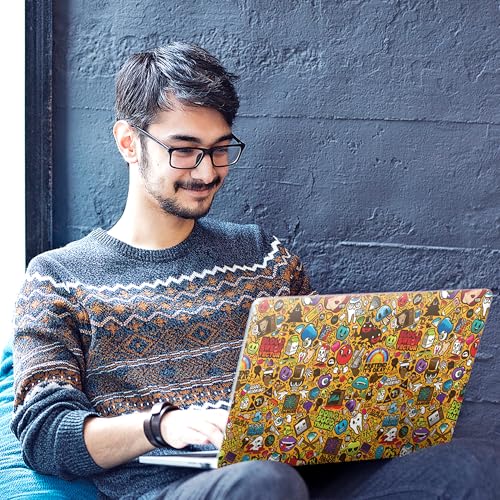 Image of Laptop Skin /Sticker /Cover Bubble-Free| Laminated| Removable| HD Quality Sticker for Laptops Upto 15.6 Inches Compatible with Hp /Dell /Acer /Lenovo /Asus etc.(Cartoon-208)