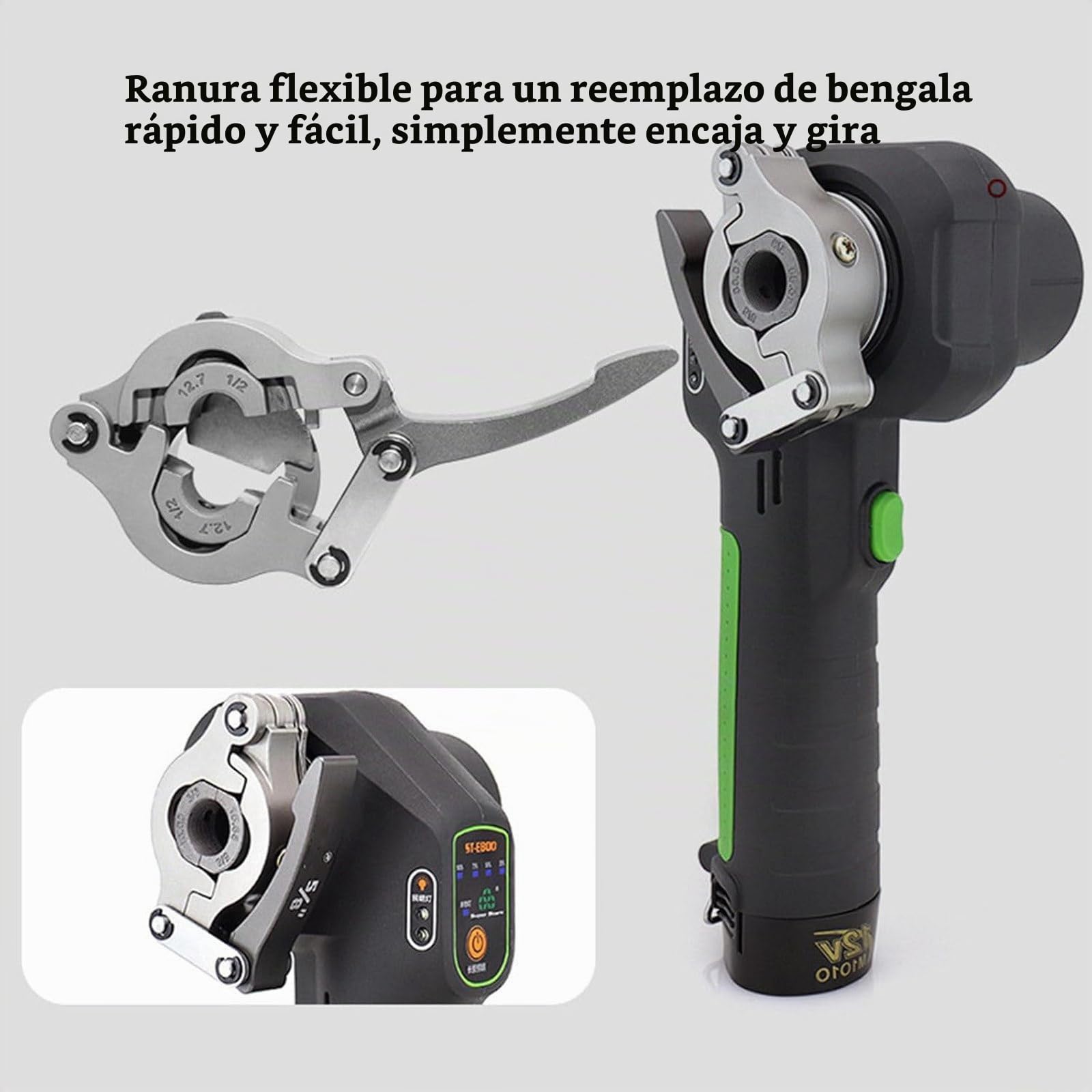 Expansor EléCtrico De Tubos De Cobre, Alimentado Por BateríA De Litio, Herramienta De Abocardado De 1/4" A 3/4", Abocardador De Tubos ExcéNtrico De 45° Con 5 Abrazaderas