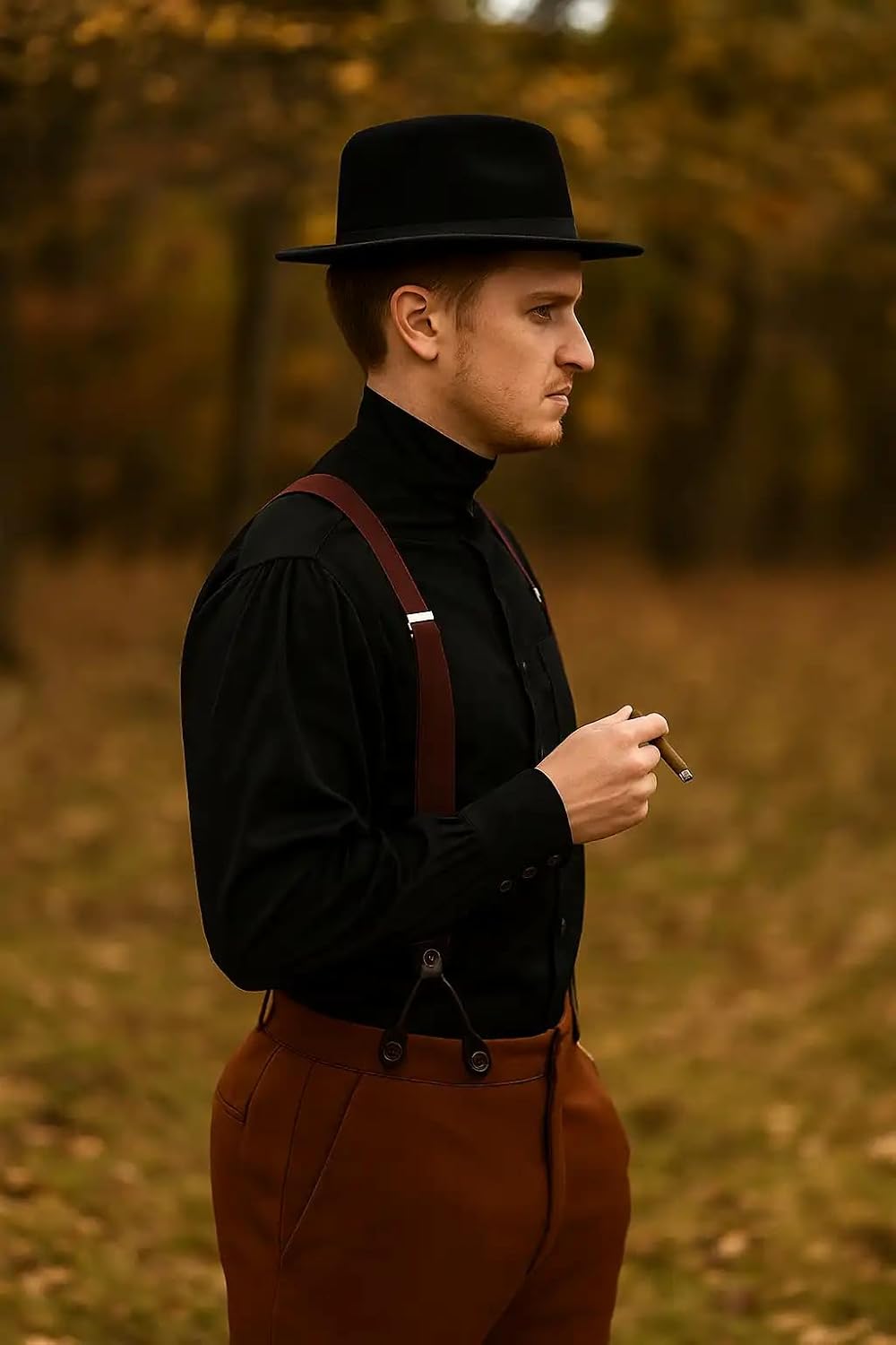 ThePirateDressing Steampunk Victorian Cosplay Costume Mens Seigneur Linen Shirt - Image 5