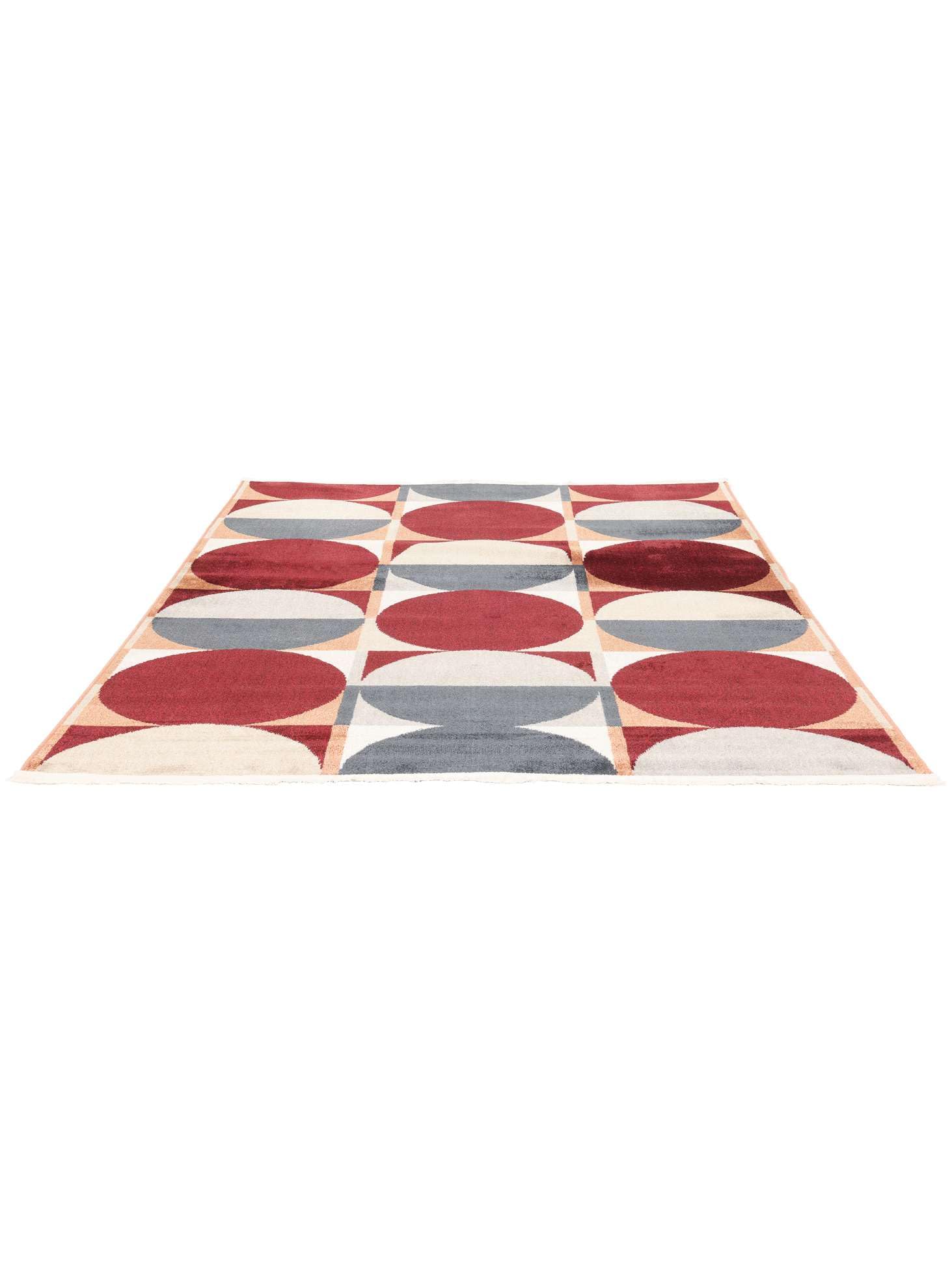 RugVista Jeff, Tapis, Modernes, 200 x 300 cm, Rectangulaire, Poil Ras, Salle de séjour, Chambre, Lavage en Machine, Rouge