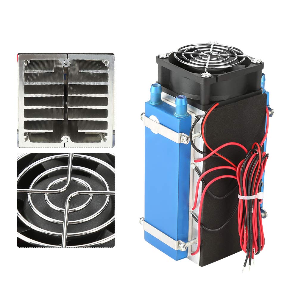Fafeicy Raffreddatore a Semiconduttore, Condizionatore d'aria Mini Peltier 12V, Efficiente Dispositivo di Dissipazione del Calore per Piccoli Spazi, Kit di Circolazione dell'acqua Fai-da-te (6