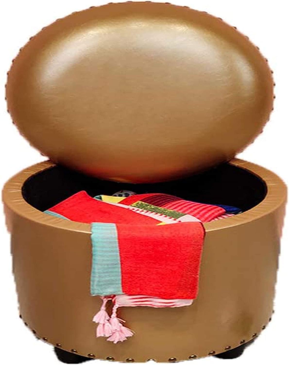 Poufs ronds pour adultes haut de gamme : le tabouret chic 42 cm