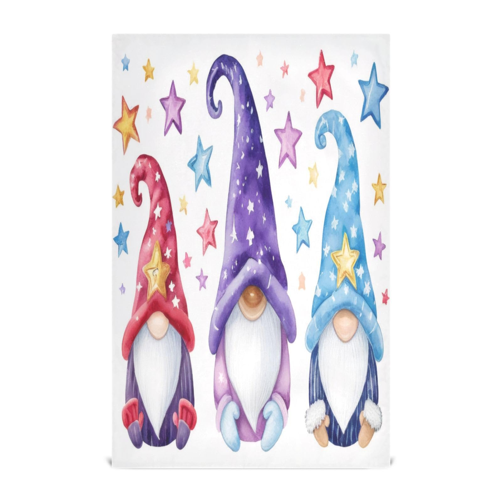 STAYTOP Christmas Cute Gnome Kitchen Dish Towel Set,6Pcs Drying Kitchen Towels Tea Towels Gift Set for Drying Cleaning Cooking Baking