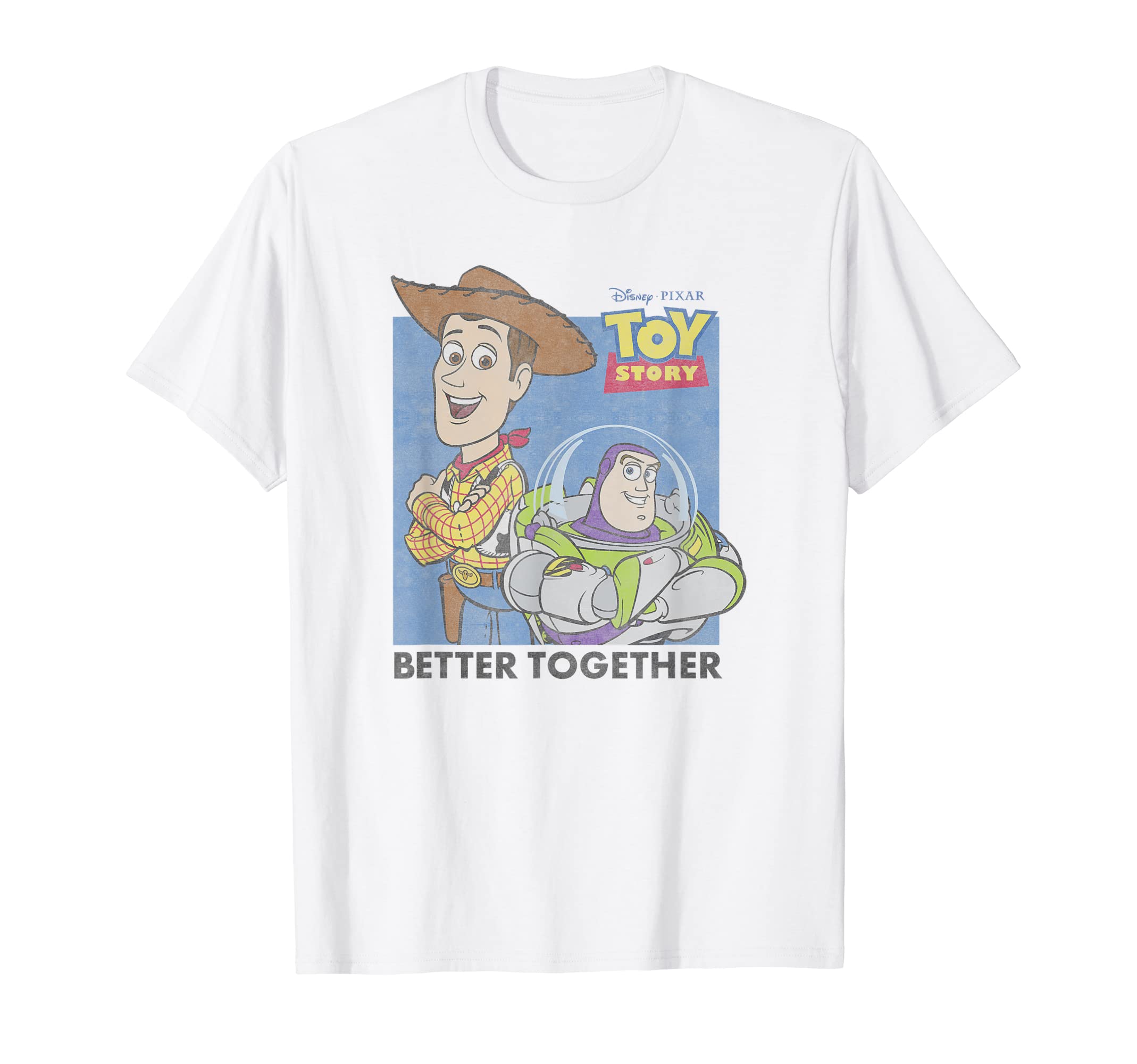 Disney Pixar Toy Story Buzz And Woody Better Together Poster T-ShirtOEKO-TEX STANDARD 100