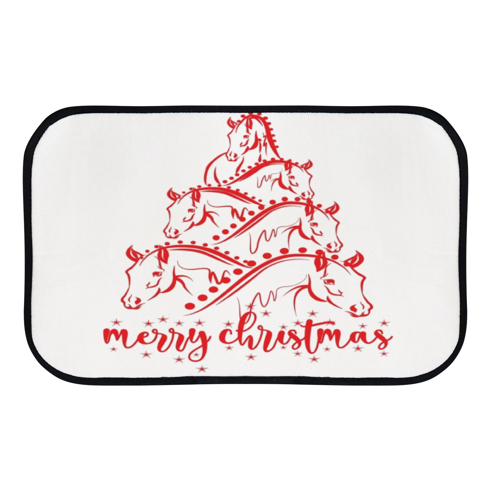 Nuansexi Bathroom Rugs Christmas Design Red Floor Mats Non Slip Bathmat Doormat Tub Mat Coral Velvet Absorbent Entrance Carpet Mats Machine Washable Bedroom Decor