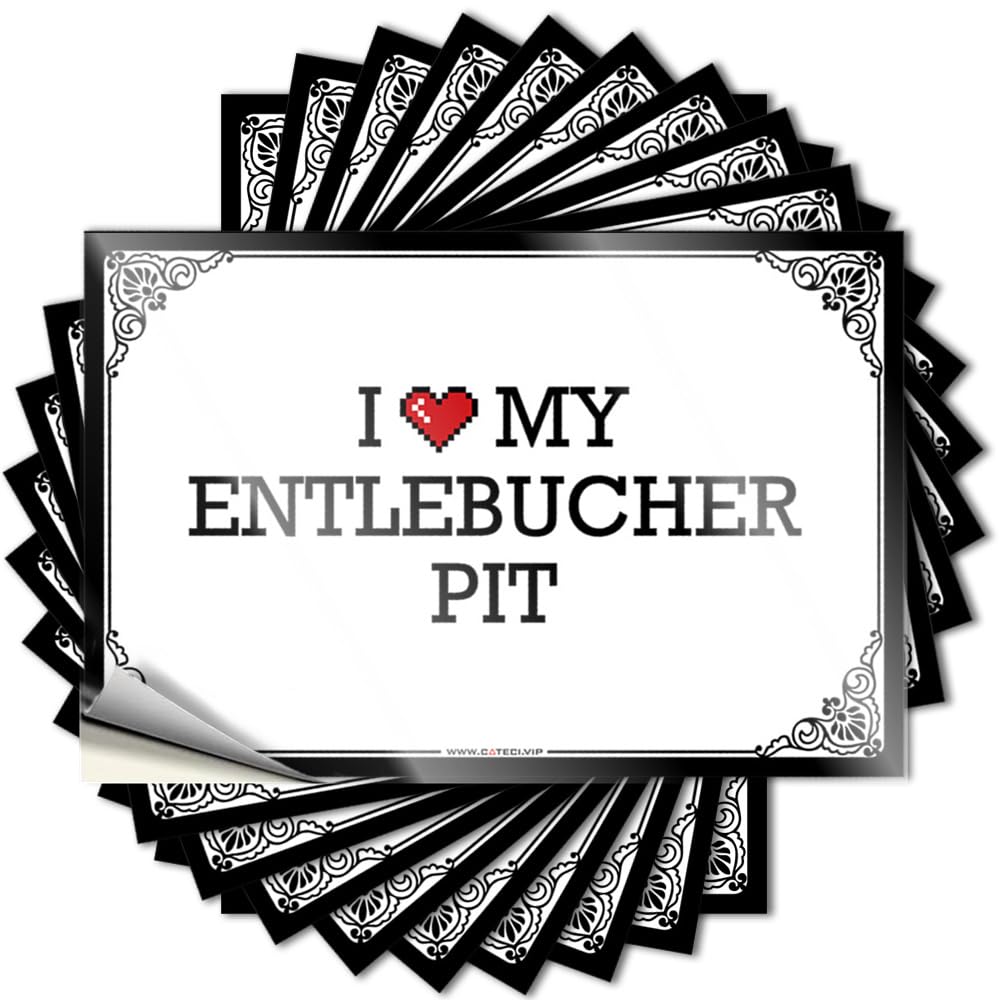 Decal - Books Cover I Love My Entlebucher Pit for Friends Mens Bathroom Decor(8X12CM)