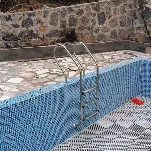 Escalera para piscina con 3 peldaños de acero inoxidable miniatura 7