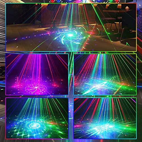 Discolicht Partylicht, LED RGB Licht DJ Projektor Musikgesteuert DJ Disco Lichter, DMX Effektstrahler Für KTV Familientreffen Hochzeit Geburtstag Halloween (LTB337021)