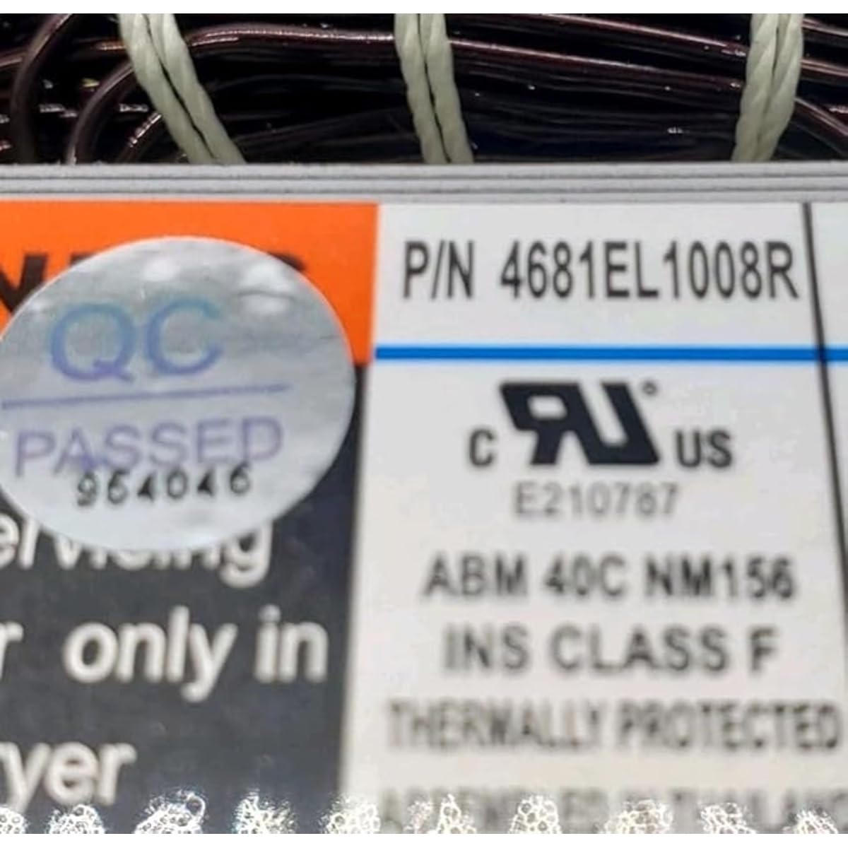 New OEM Replacement for LG Dryer Motor Assembly 4681EL1008R