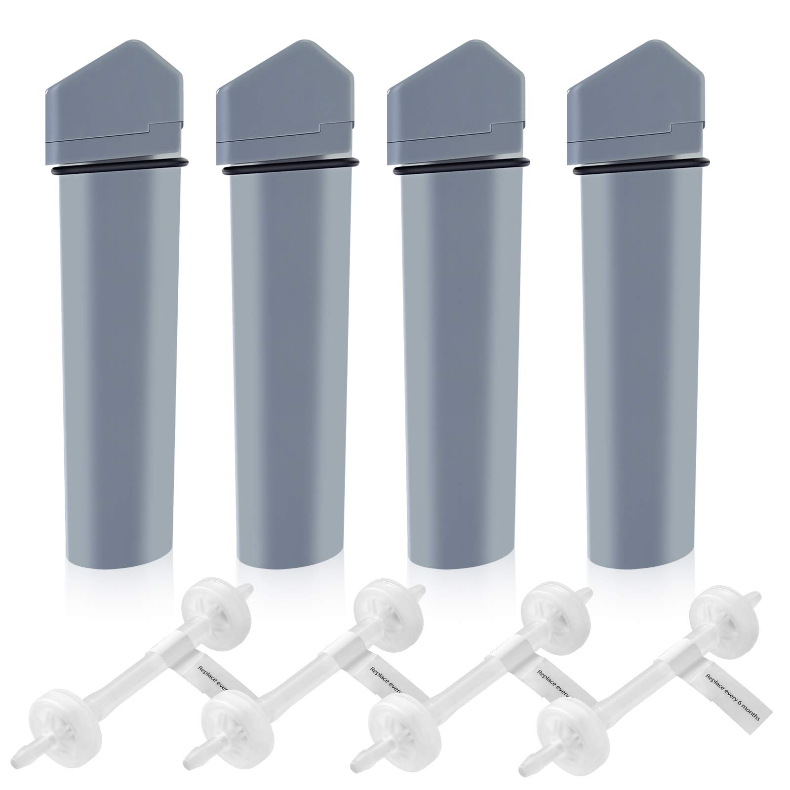 Replacement Cartridge Filter Kit 4 Pack for SC1200 Series Machines, 4 Pcs Cartridge Filters and 4 Pcs Check Valves C-P-A-P Supply Parts (4 COUNT)