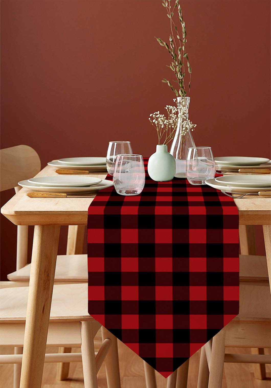 Amazon.co.jp: テーブルランナー テーブルセンター 食卓ランナー 赤と