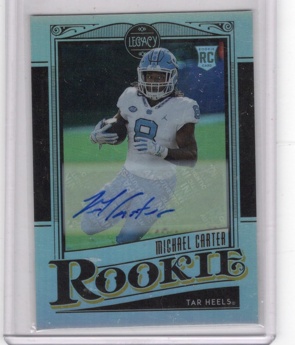 Michael Carter Autographed Rookie Card Collectible Football Card - 2021 Legacy Football Card #170 (Jets)