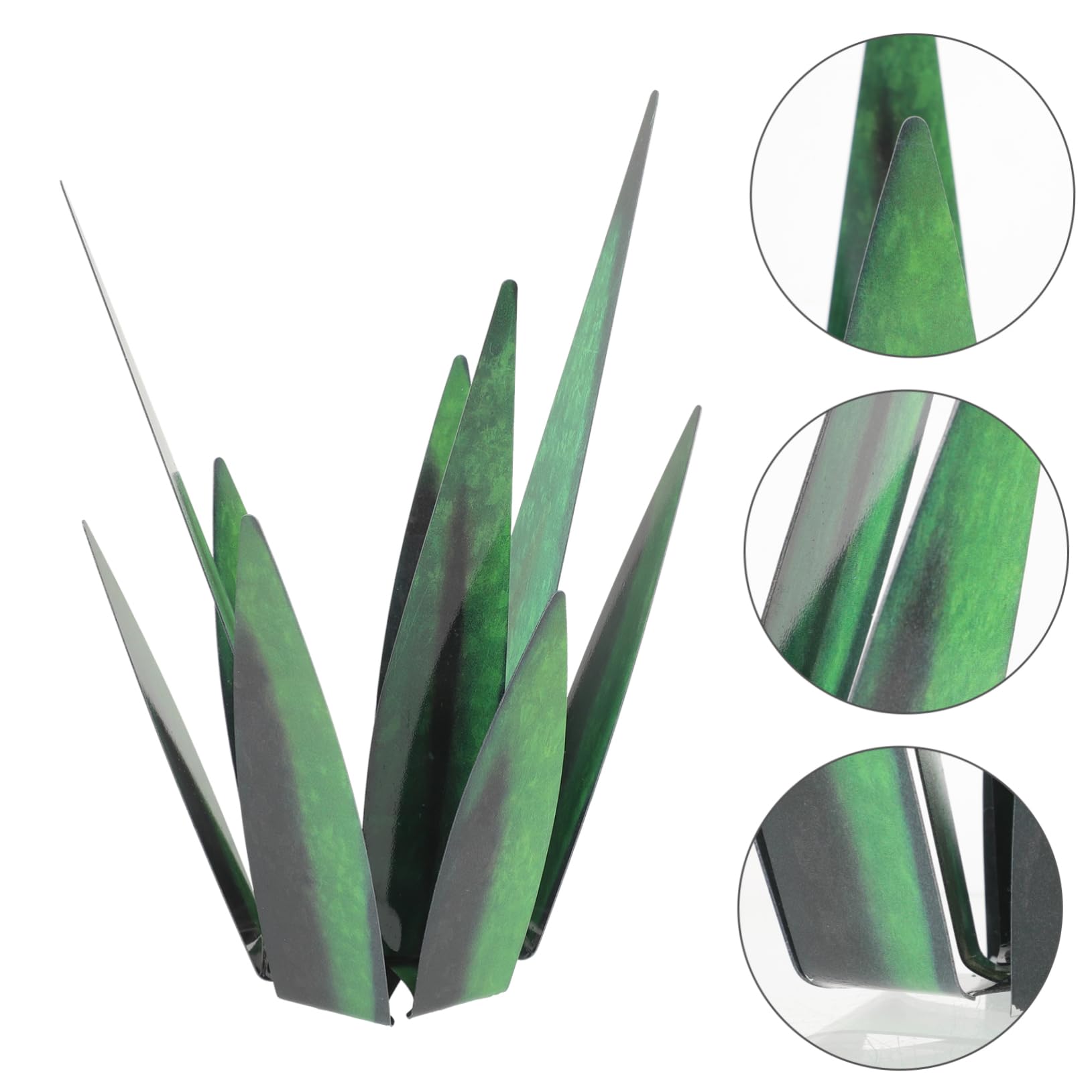 BESPORTBLE Ornement Plante Grasse Artificielle en Métal Vert, Décor Créatif pour Jardin, Bureau et Restaurants, Facile à Nettoyer