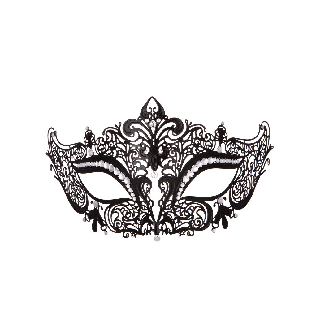 Aqearl Venetian Owl Mask for Women - Metal, Rhinestone - Halloween, Party, Prom - Adults, Female