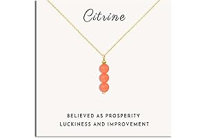 Citrine Crystal Necklace for Women, Your November Birthday Gifts