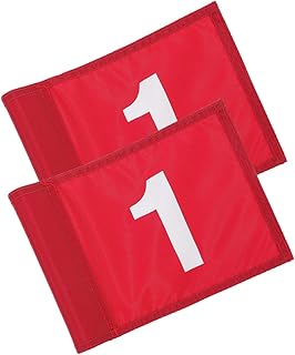 BCOATH 2pcs Golf Green Flag Outdoor Flags Mini Golf Cart Digital Sign Golf Cart Safety Flag Golf Cart Flags Golf Practice Flag Portable Course Flags Detachable Flags Golfing Target Tools