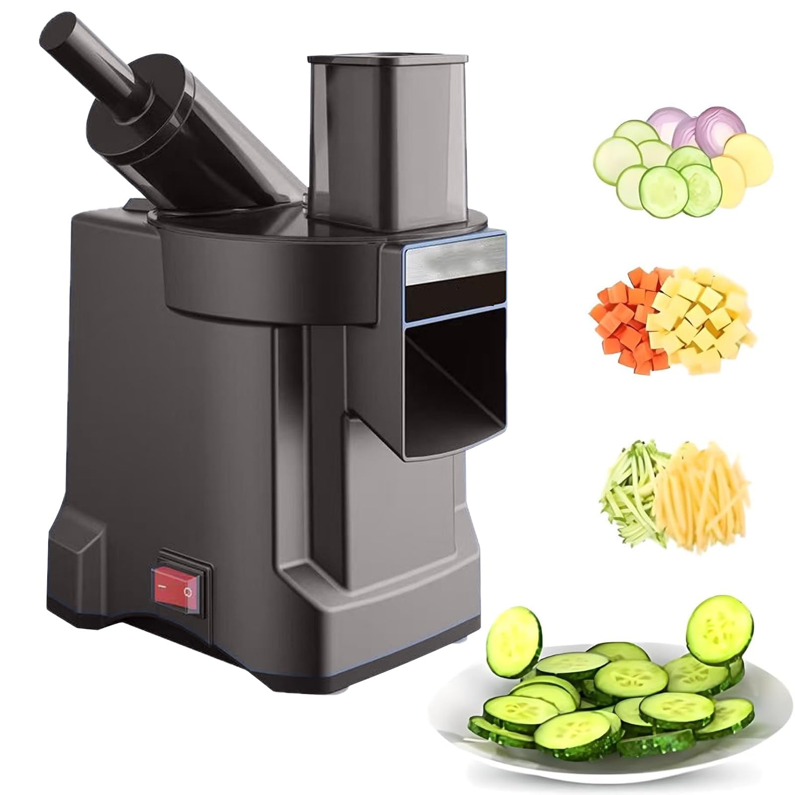 GYKOZY Veg Chopper, Dicer, Electric Peeler, Food Processor Multifunctional, Onion Slicer, Potato Wedges Maker, Easy Clean Blades