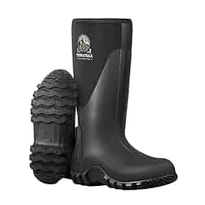 Amazon.com | TerraTrax Men's Waterproof Rubber Muck Rain and