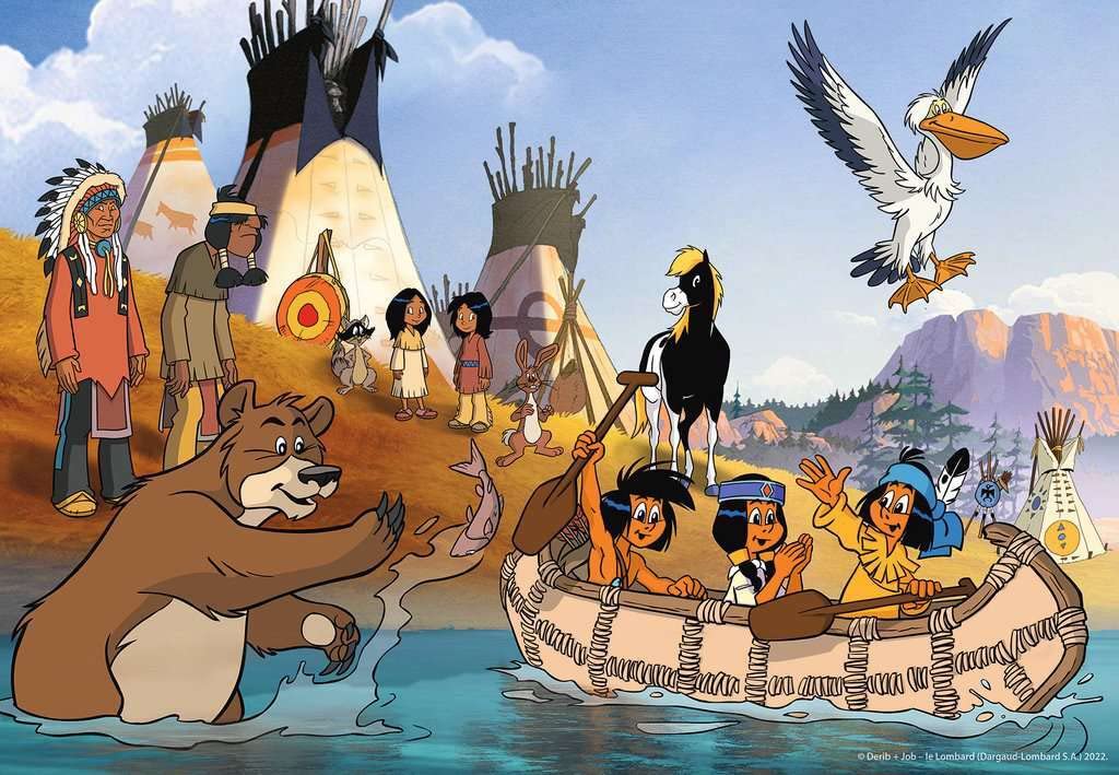 Ravensburger Kinderpuzzle 05577 - Yakari und seine Freunde - 2x24 Teile Yakari Puzzle für Kinder ab 4 Jahren