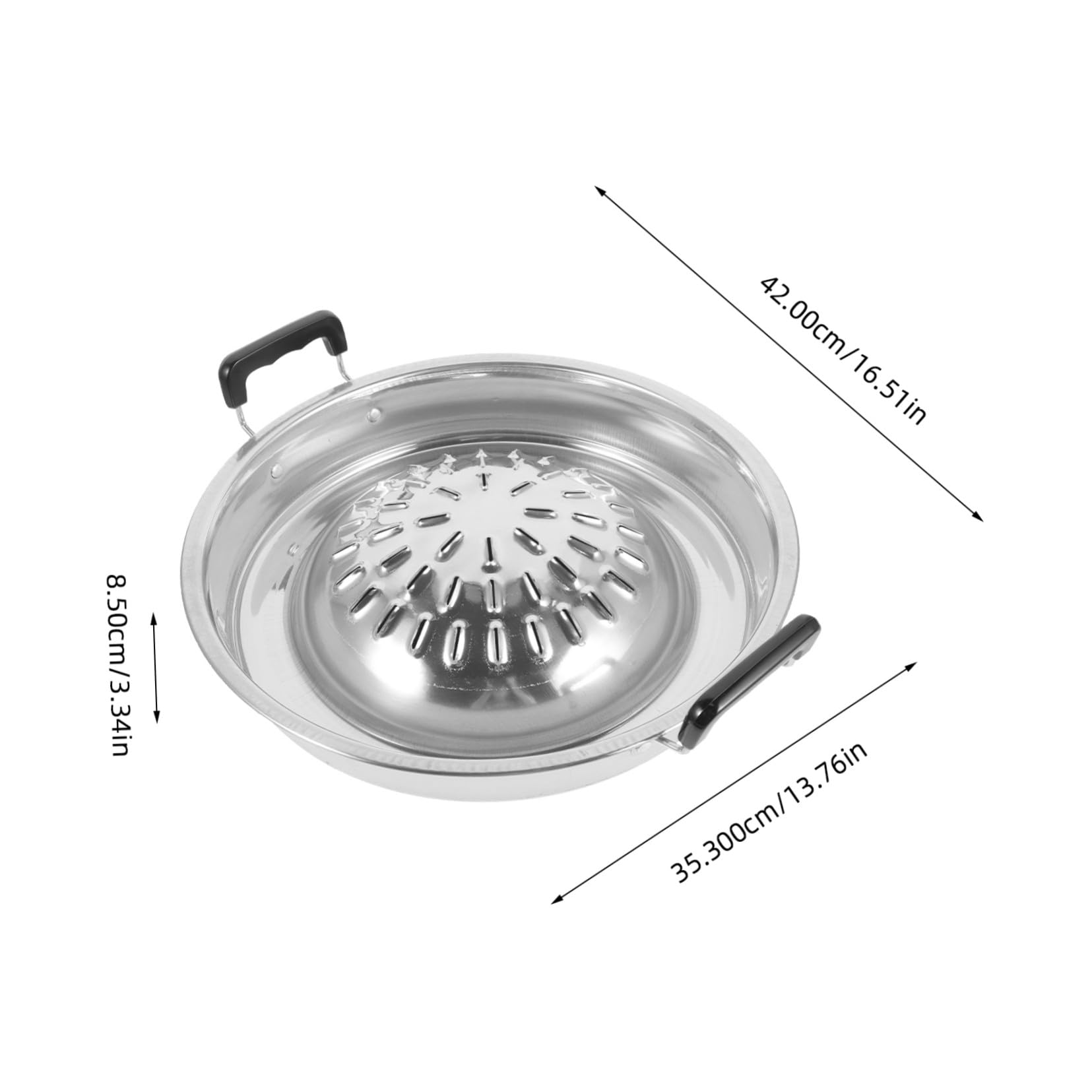 Padella per Barbecue Campeggio Portatile Padella per Grigliare Multifunzione Superficie Piatta per Carne Verdure e Pesce Resistente all Usura e Stabile