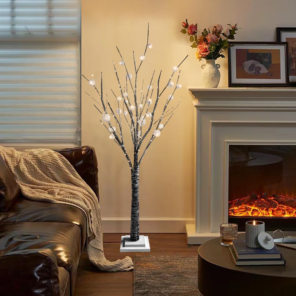 Condition photo showing Good Condition for melorca&guilla birch tree with led lights,1pack 5.3 ft lighted birch tree,artificial twig tree with lights for indoor outdoor shop garden office home décor (white001, 2x5.3ft)