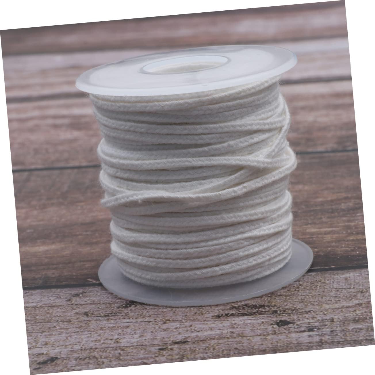 3rolls Cotton Candle Wicks Spool Pre-Waxed Wicks for Candle Making Strands for Pillars and Easy to White