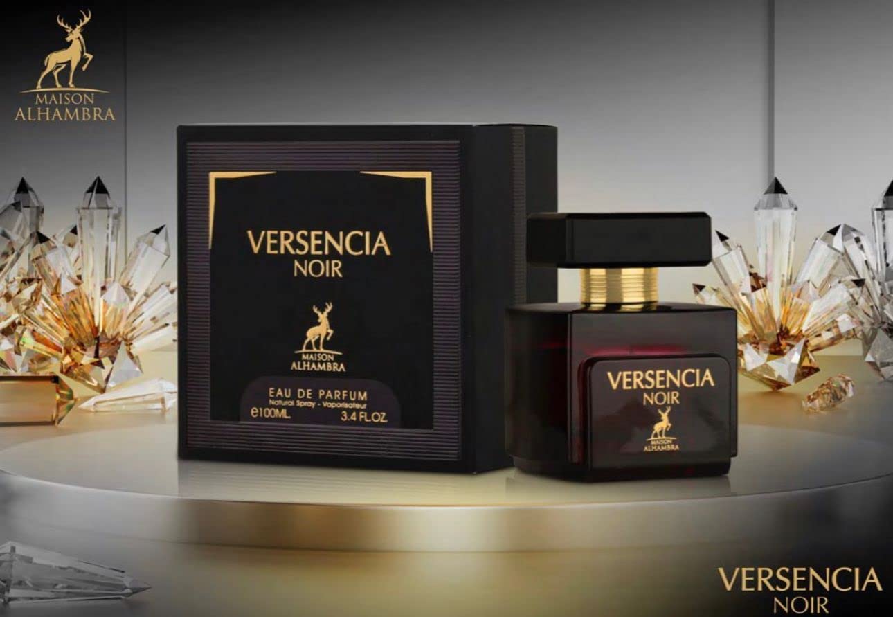 عطر فيرسينسيا نوير او دي بارفان من الهامبرا 100 مل | عطر فاخر يدوم طويلا | رائحة عطرية مستوردة فاخرة للرجال والنساء | مجموعة هدايا عطور | لجميع المناسبات (عبوة من قطعة واحدة) صورة المنتج 2