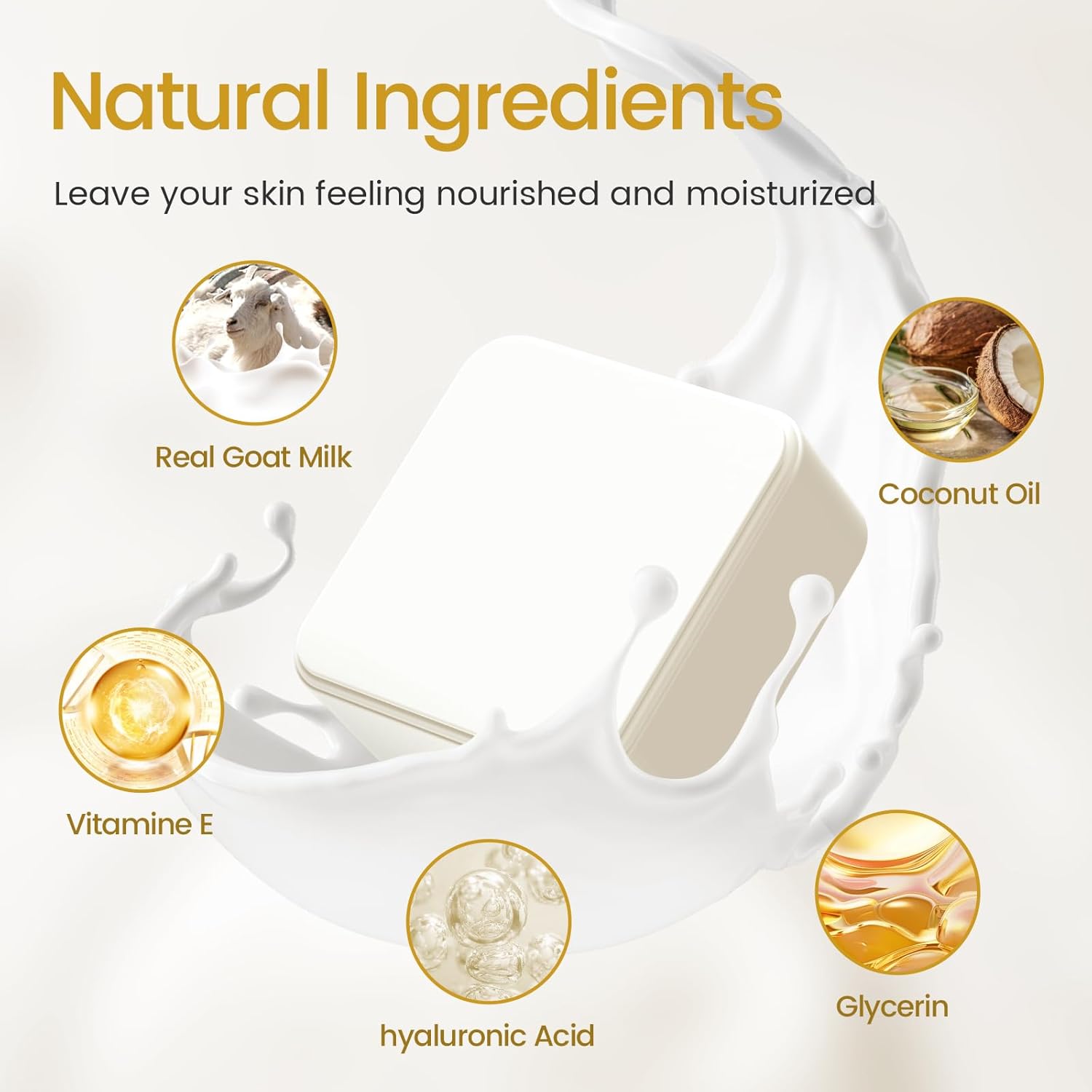 Goat Milk Soap Bar 4.8 oz (4 Bars) For Dry Sensitive Skin. Natural Soap For Women, Men, Kids & Baby. Great For Face & Body - Image 2