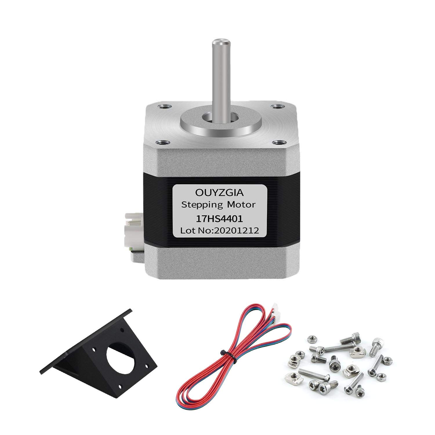 OUYZGIA Nema 17 Motors 3.6V 1.5A 42N.cm 38MM with 1000mm Stepper Motor Cables for Update 3D Printer CNC Machine Laser Engraver(17HS4401)