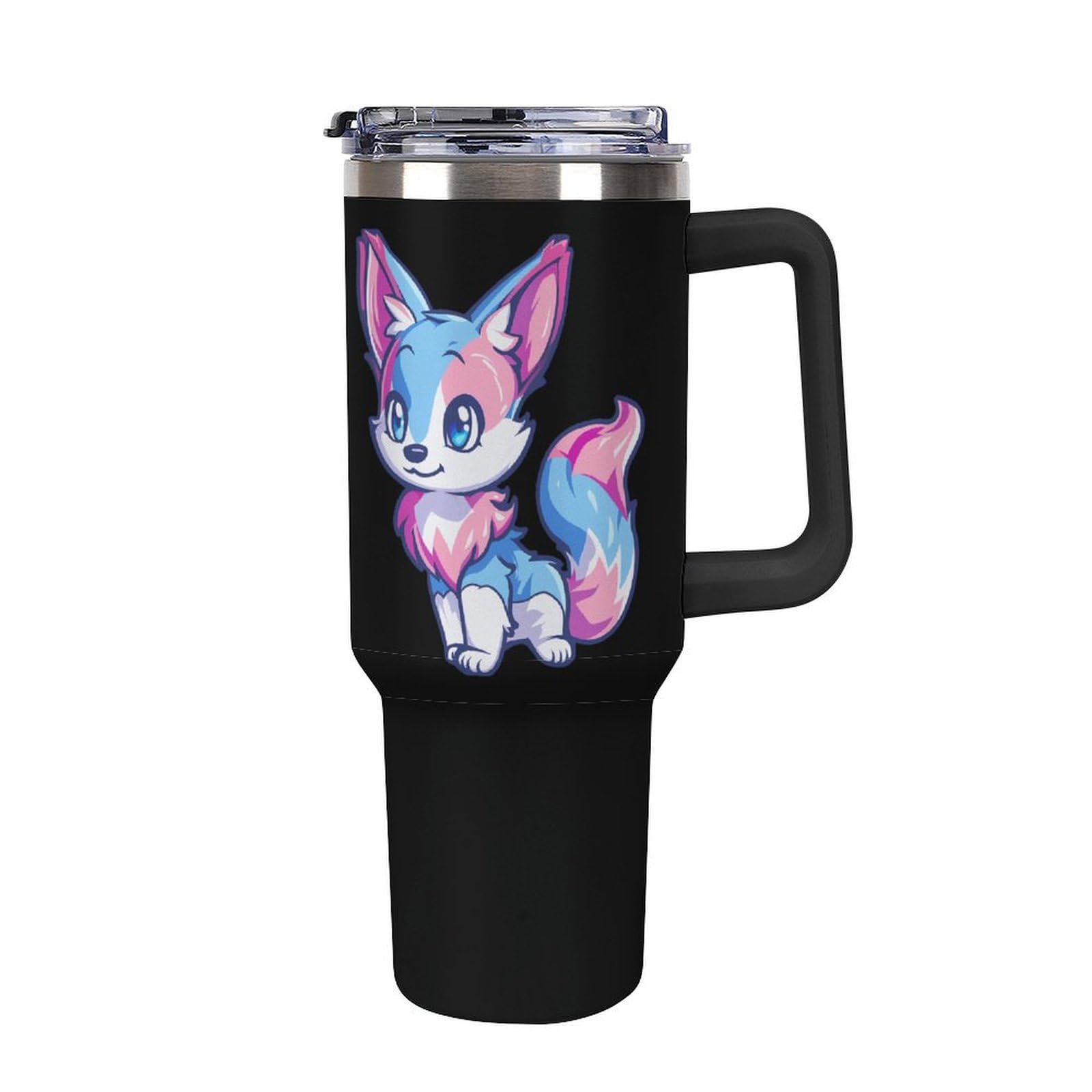 Taza de viaje Trans Fox de 40 oz: orgullo y estilo en tu botella de agua 8