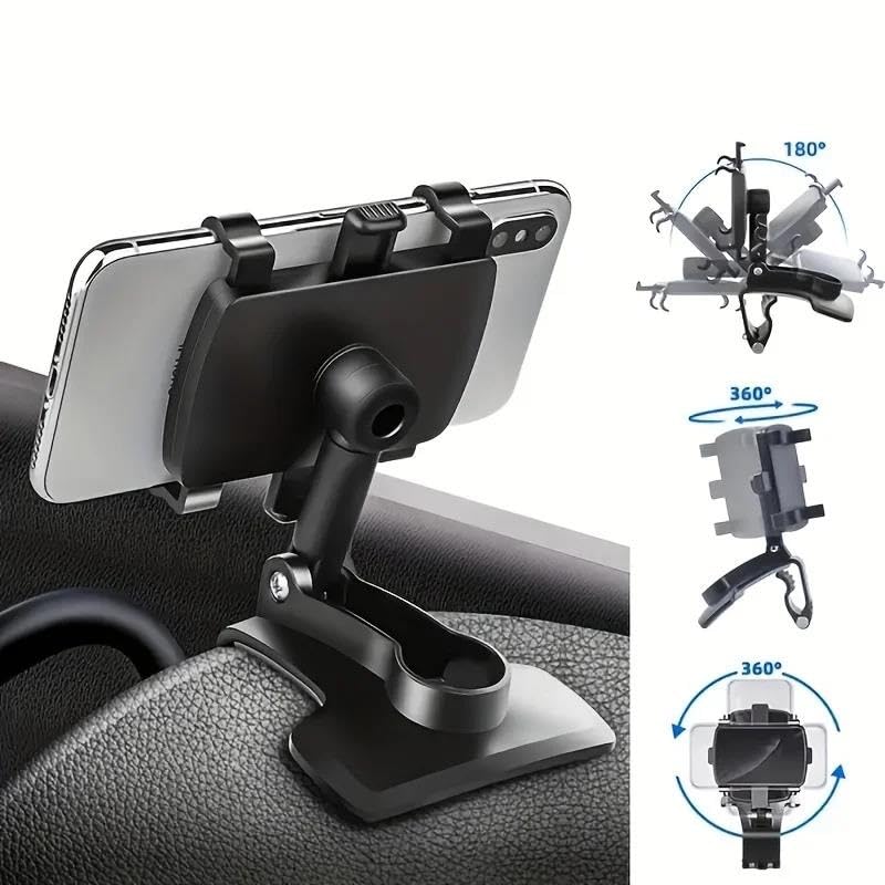 Porta Cellulare Auto Supporto per telefono da auto con angolazione regolabile: ruota e fissa il telefono per un facile accesso