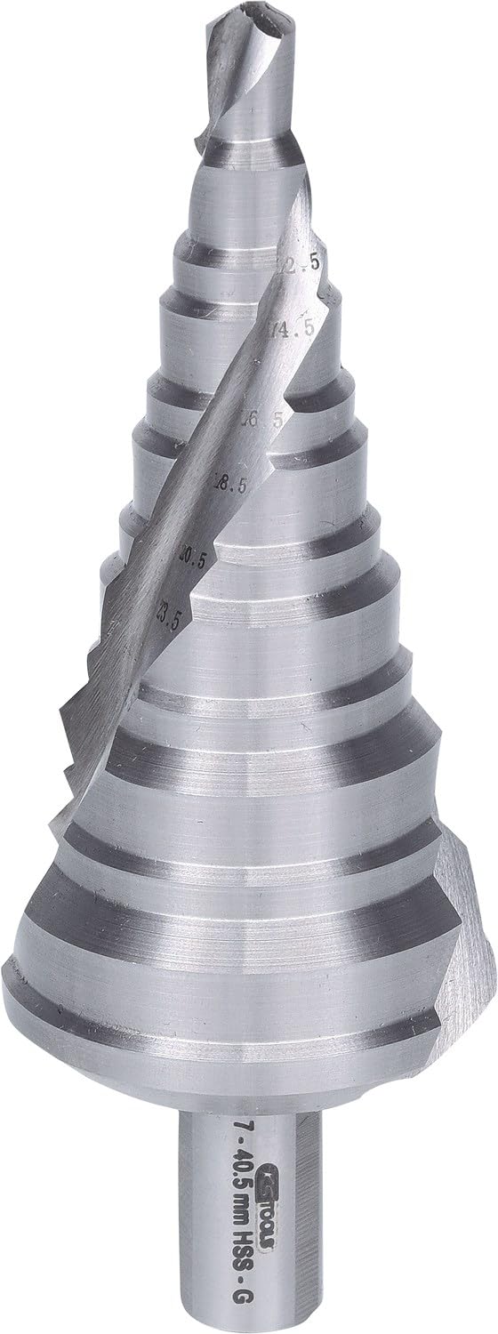 KS Tools 330.2319 Fresa a Gradini in HSS, Diametro 7-40.5 mm