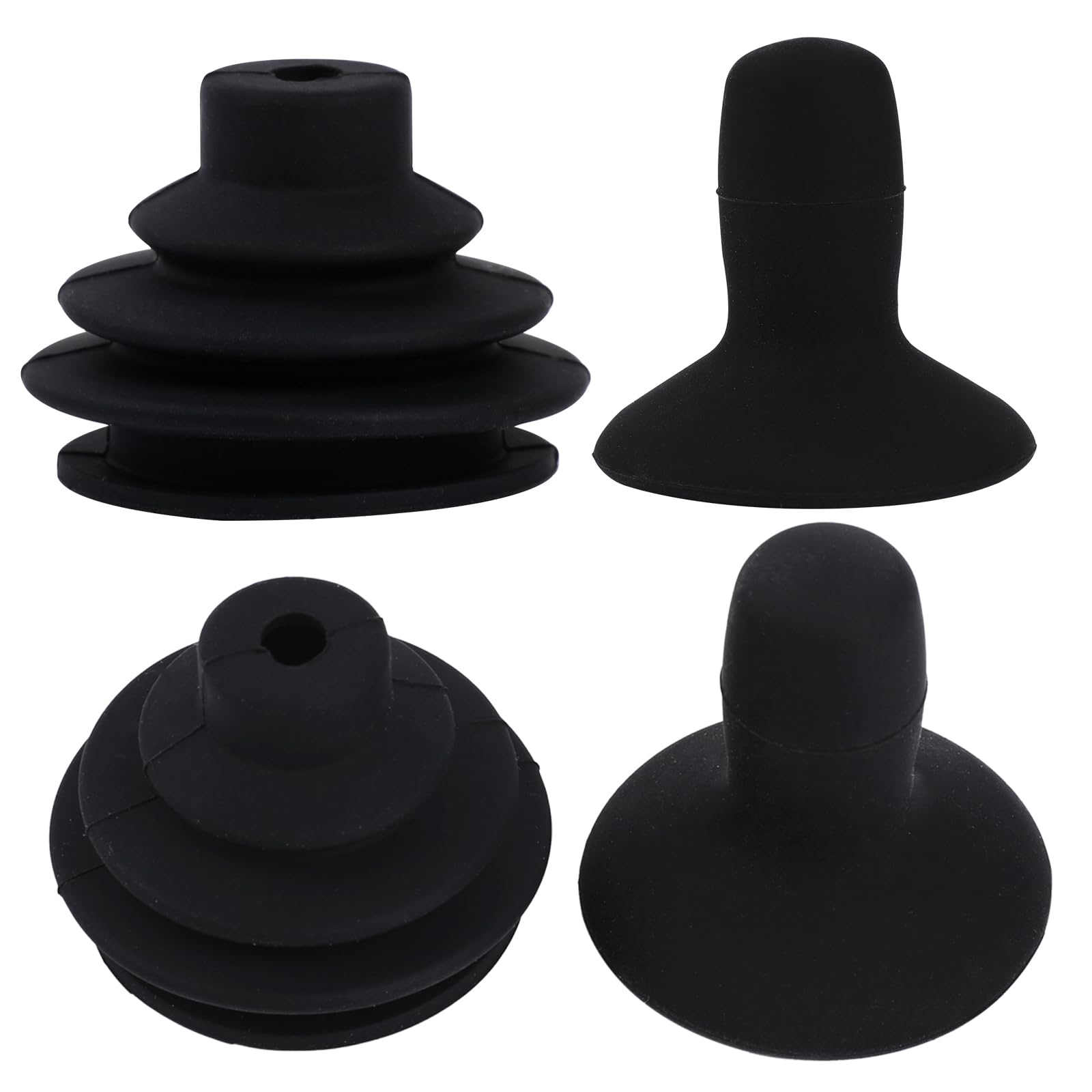 4 pomos y polainas para mando de silla de ruedas, accesorios para palanca de mando, tapa de botón para scooter de movilidad eléctrica, color negro