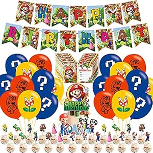 Geburtstagsfeier Dekorationsset, Themenparty Geburtstag mit Happy Birthday Banner Kuchendeckel Latex Luftballons für Dekorationsset