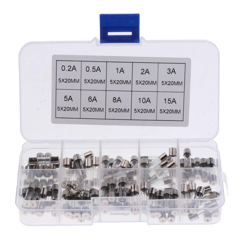 ATORSE 100 Pieces Car Audio Power Amplifier Glass AGU Nickel Plated Fuse 0.2A-15A-image-19