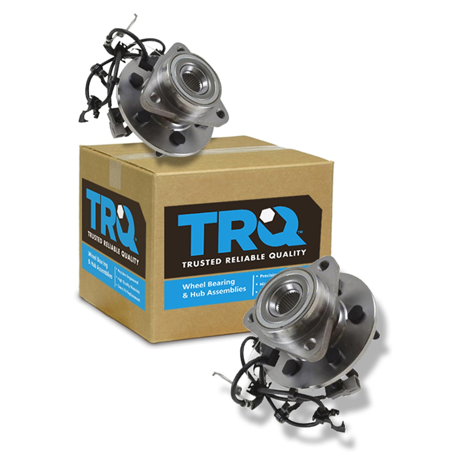 TRQ Front Left and Right Wheel Bearing and Hub Assembly Set 2 Piece