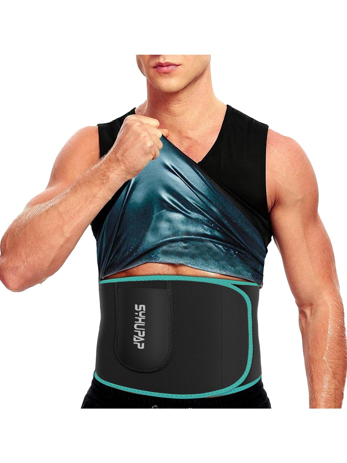 SYXUPAP Taillentrimmer für Damen und Herren, Taillentrainer, Neopren, Rückenstütze, Fitnesstrainer für Männer und Frauen, Laufen und Workout